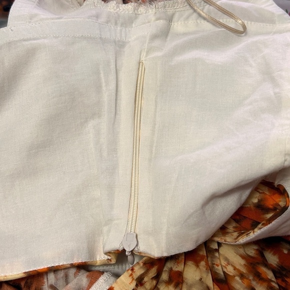 Zara Crop Top Blouse Sweetheart Neck Floral Pleated Bodice Ruched Sleeve NWOT - Picture 11 of 16